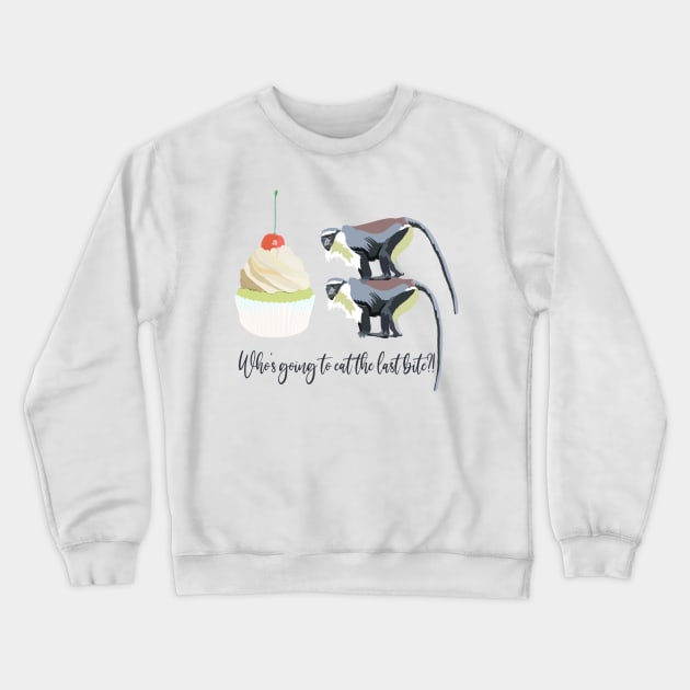 Monkeys and Cupcakes Crewneck Sweatshirt by smoochugs